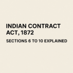 Indian Contract Act, 1872: Sections 6 to 10 Explained